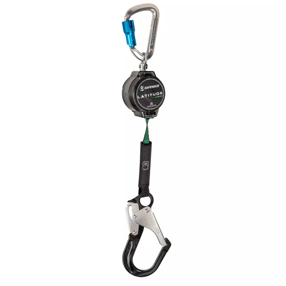 Latitude Pro 7′ Single Web SRL-P: Alu Carabiner 018-5015 Safewaze Alu Rebar