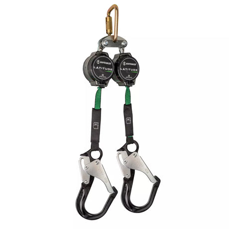 Latitude Pro 7′ Dual Web SRL-P: FS-EX313, Carabiner 018-5019 Safewaze Alu Rebar