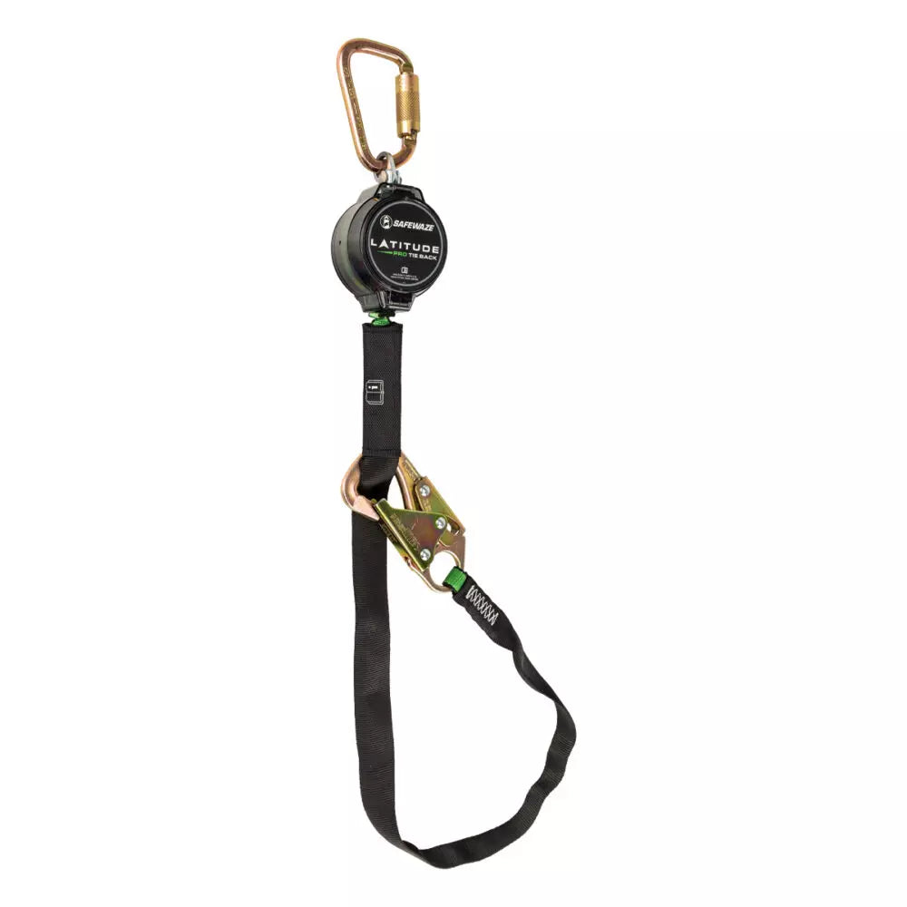 Latitude Pro Tie-Back 7' Single Web SRL-P: 40" Tie-back 018-5029 Safewaze Carabiner