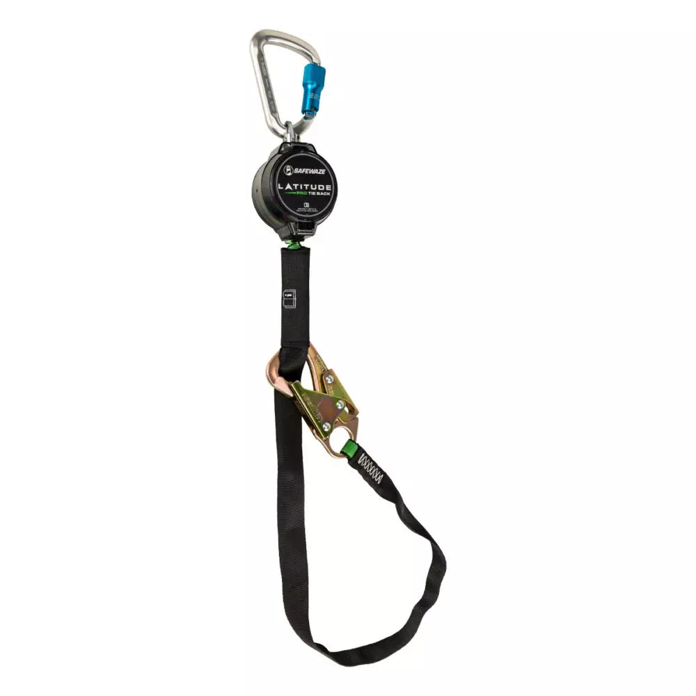 Latitude Pro Tie-Back 7' Single Web SRL-P: 40" Tie-back 018-5031 Safewaze Alu Carabiner