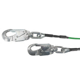 Leading Edge 6′ Energy Absorbing Lanyard: Dual Leg, Alu Swivel Snap Hooks Safewaze