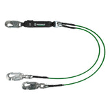 Leading Edge 6′ Energy Absorbing Lanyard: Dual Leg, Alu Swivel Snap Hooks Safewaze