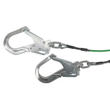 Leading Edge 6′ Energy Absorbing Lanyard: Dual Leg, Alu Swivel Rebar Hooks Safewaze