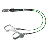 Leading Edge 6′ Energy Absorbing Lanyard: Dual Leg, Alu Swivel Rebar Hooks Safewaze