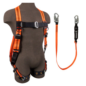 V-Line Combo: FS99185-E Harness, FS88560-E Lanyard Safewaze