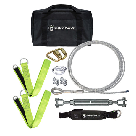 30'/60'/80'/100' Cable HLL: Cross Arm Straps, Web Energy Absorber Safewaze