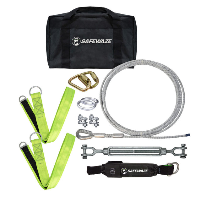 30'/60'/80'/100' Cable HLL: Cross Arm Straps, Web Energy Absorber Safewaze