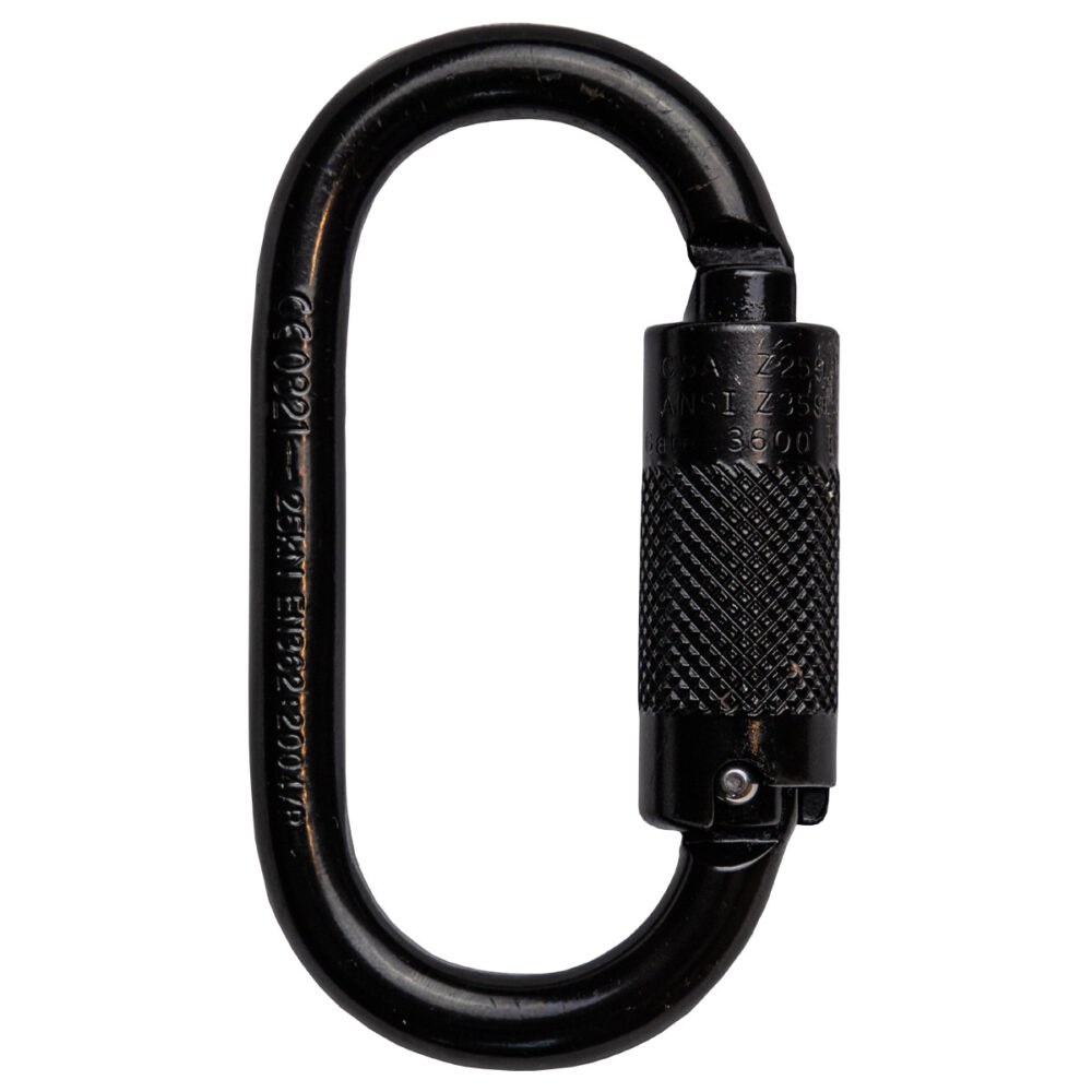 Oval Steel Triple Lock Carabiner Safewaze