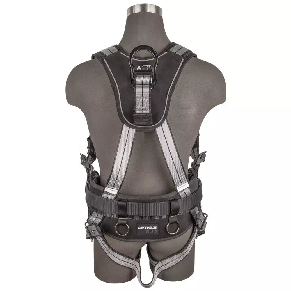 PRO+ Slate Construction Harness: Alu 3D, Alu QC Chest, Alu FD, TB Legs Safewaze