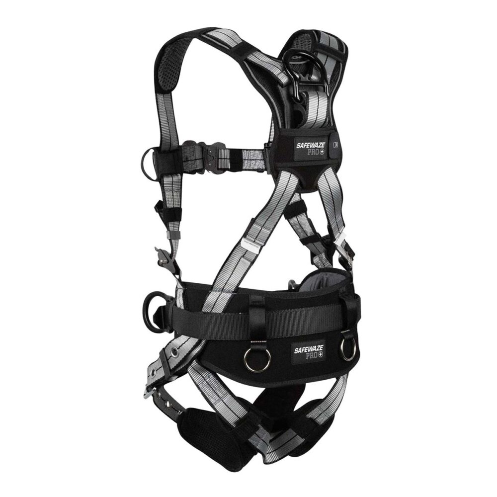 PRO+ Slate Construction Harness: Alu 3D, Alu QC Chest, Alu FD, TB Legs Safewaze