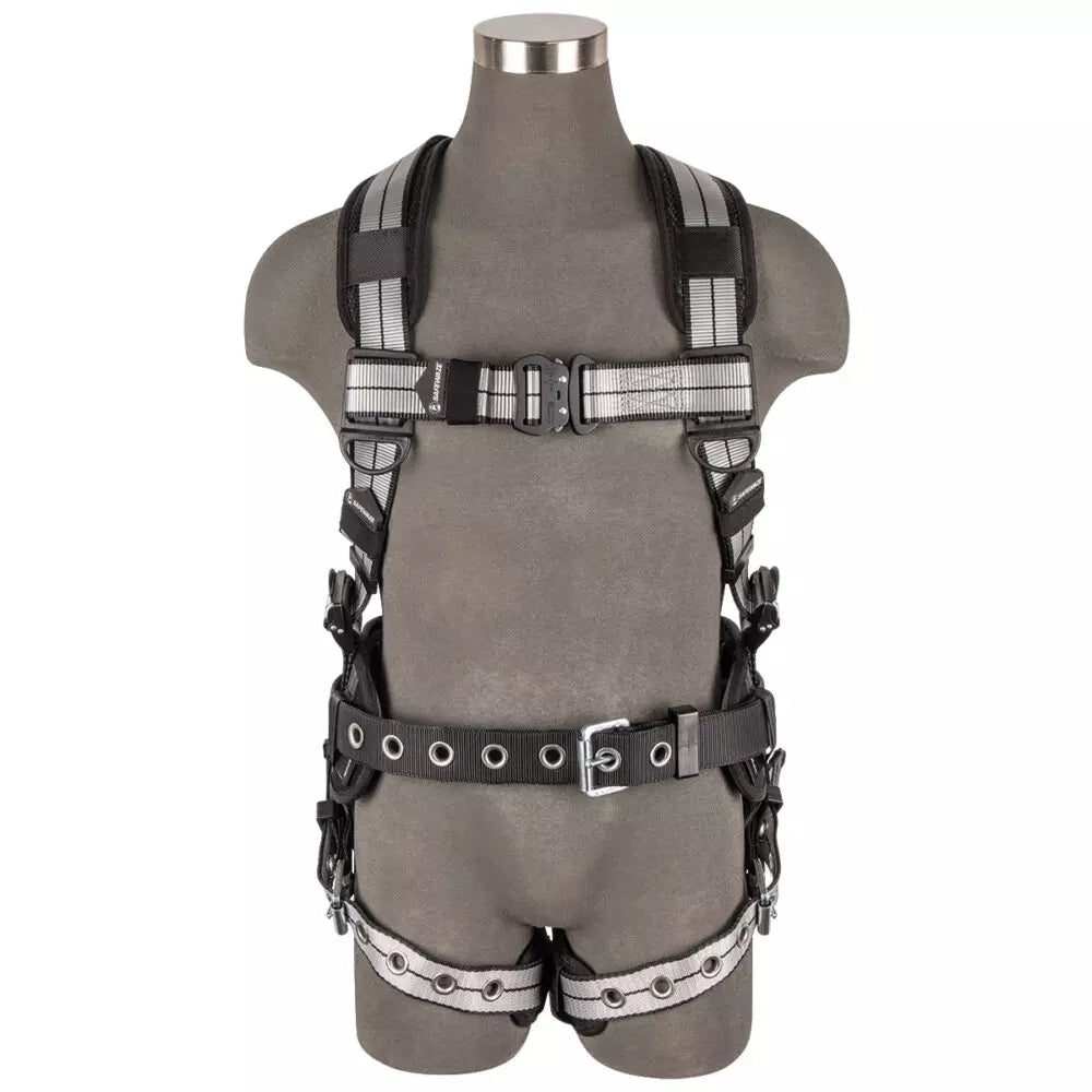 PRO+ Slate Construction Harness: Alu 1D, Alu QC Chest, TB Legs Safewaze