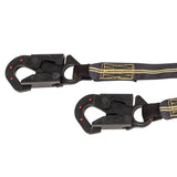 Arc Flash 6′ Energy Absorbing Lanyard: Aramid, Dual Leg, Dielectric Snap Hooks Safewaze