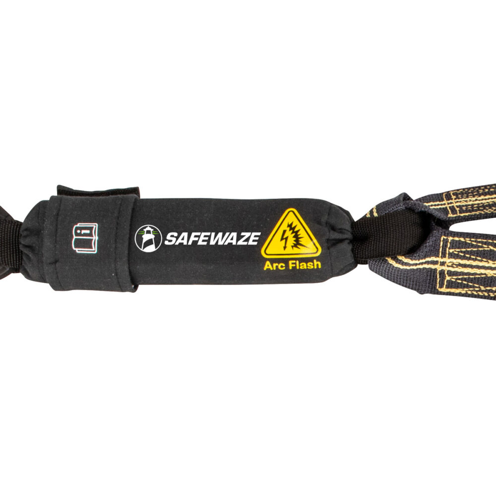 Arc Flash 6′ Energy Absorbing Lanyard: Aramid, Dual Leg, Alu Snap Hooks Safewaze