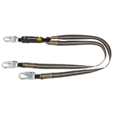 Arc Flash 6′ Energy Absorbing Lanyard: Aramid, Dual Leg, Snap Hooks Safewaze