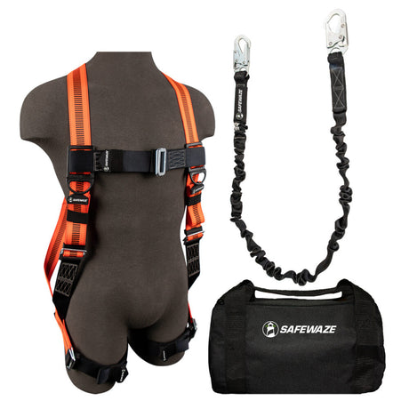 V-Line Bag Combo: FS99280-E Harness, FS88580 Lanyard, FS8125 Bag Safewaze