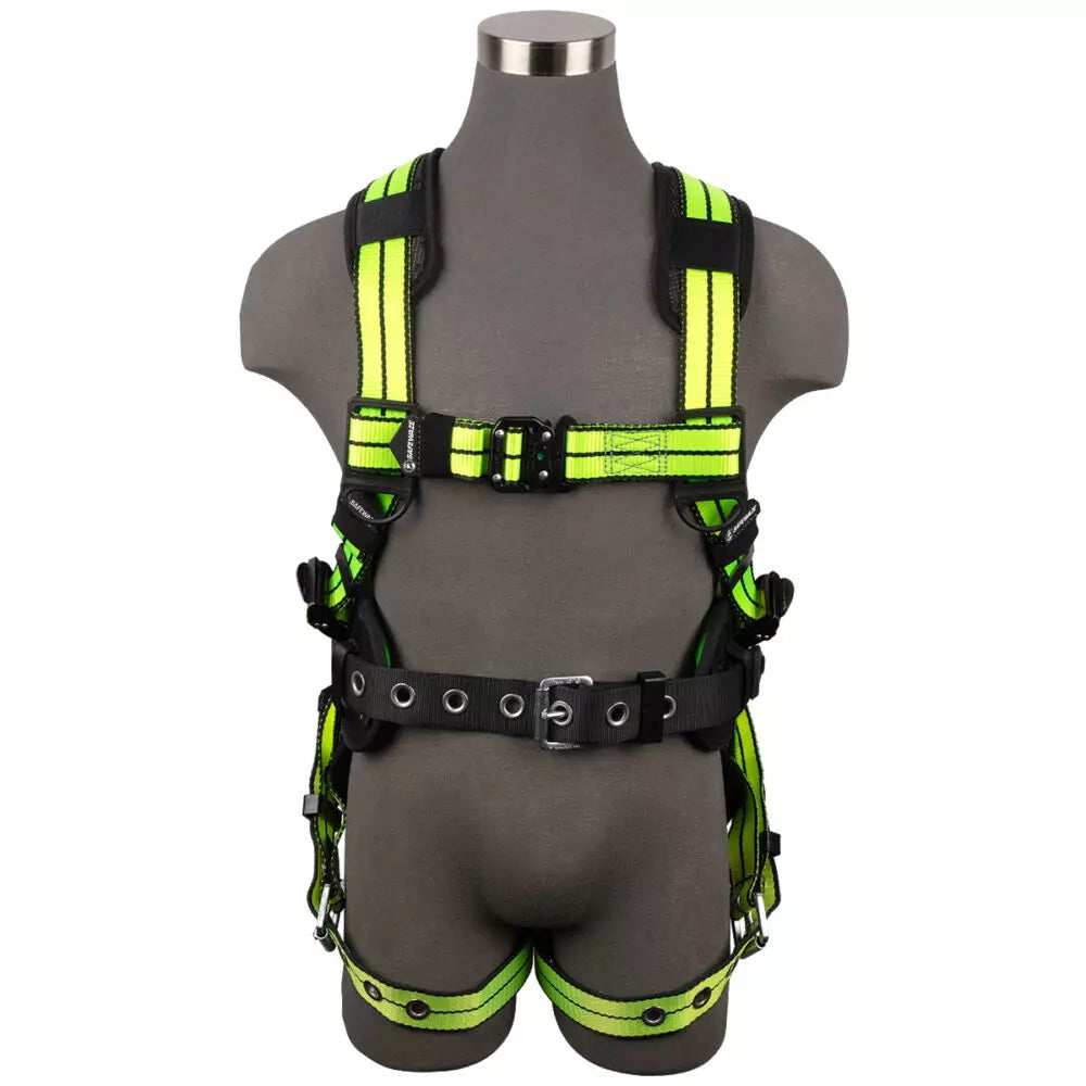 PRO+ Construction Harness: 1D, QC Chest, TB Legs Safewaze