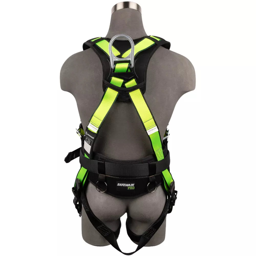 PRO Construction Harness: 1D, QC Chest, TB Legs Safewaze