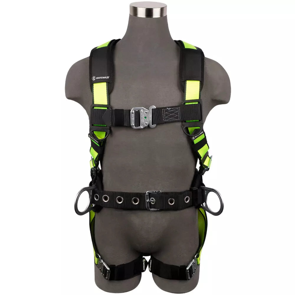 PRO Construction Harness: 3D, QC Chest/Legs Safewaze