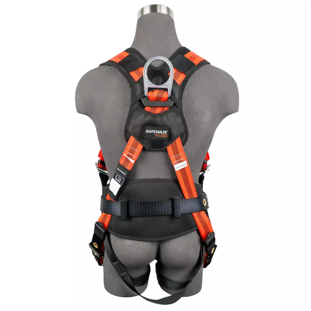 V-Line Construction Harness: 3D, QC Chest, TB Legs Safewaze