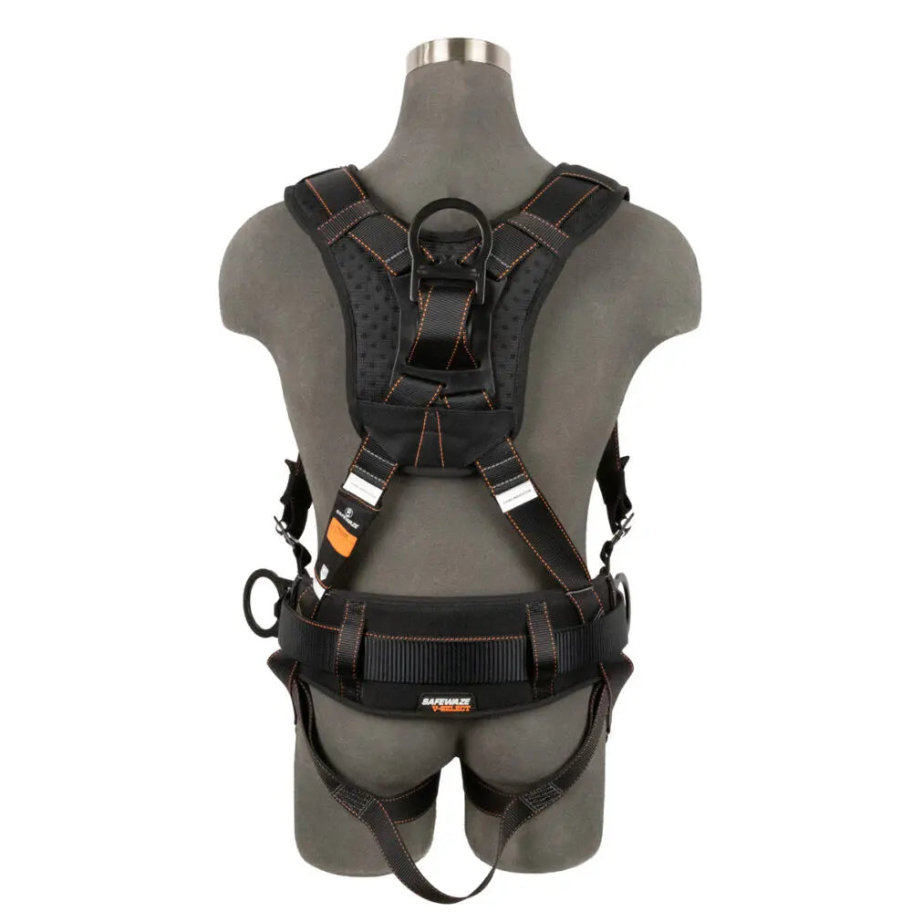 V-Select Construction Harness: 3D, QC Chest/Legs Safewaze