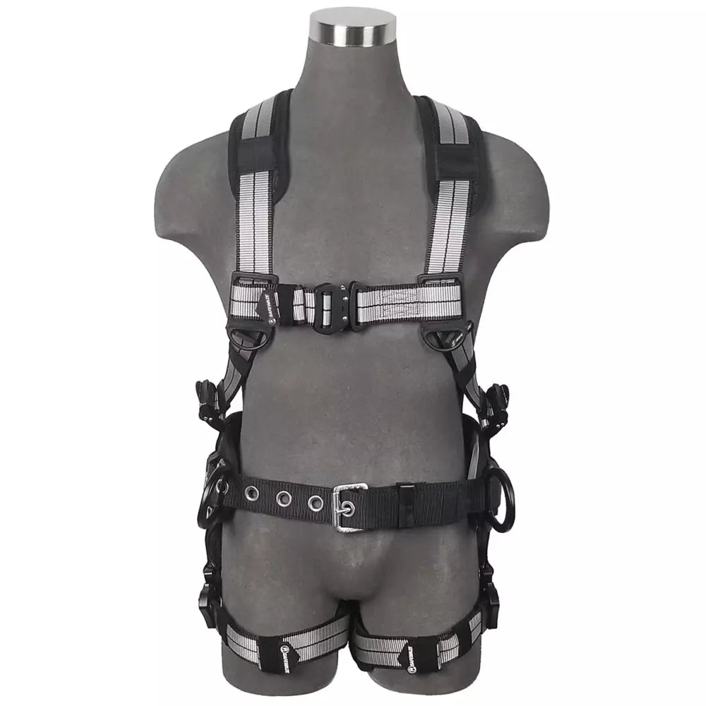 PRO+ Slate Construction Harness: Alu 3D, Alu QC Chest/Legs Safewaze