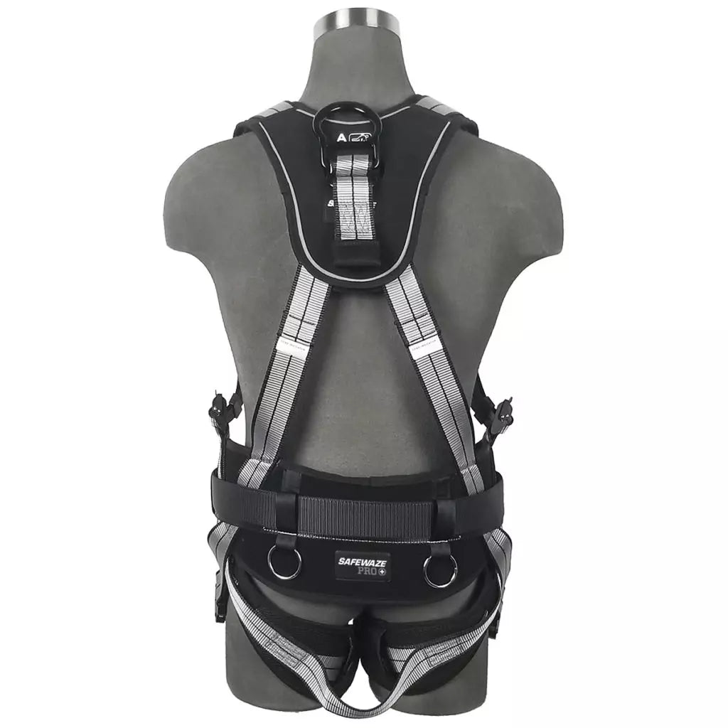PRO+ Slate Construction Harness: Alu 3D, Alu QC Chest/Legs Safewaze