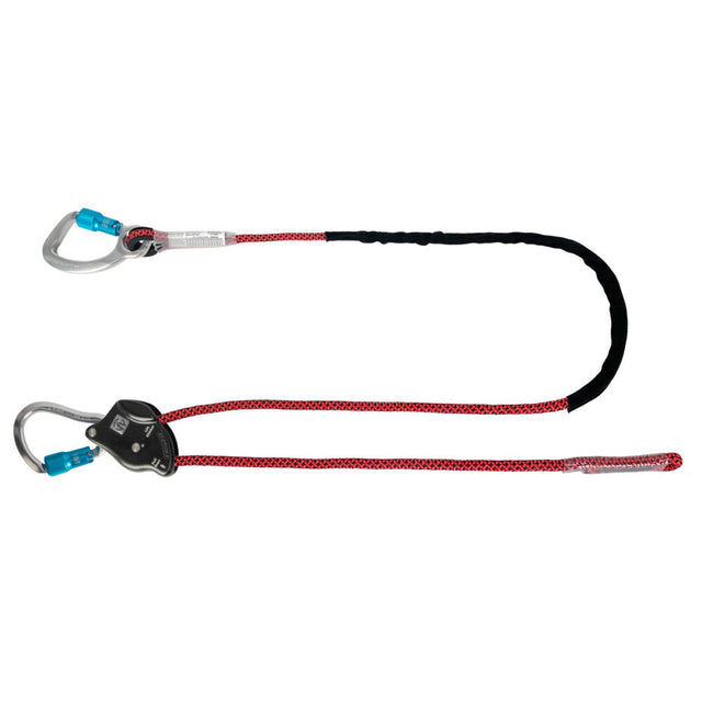 6.5′ Rope Positioning Assembly: Rope Adjuster, Alu Carabiners Safewaze