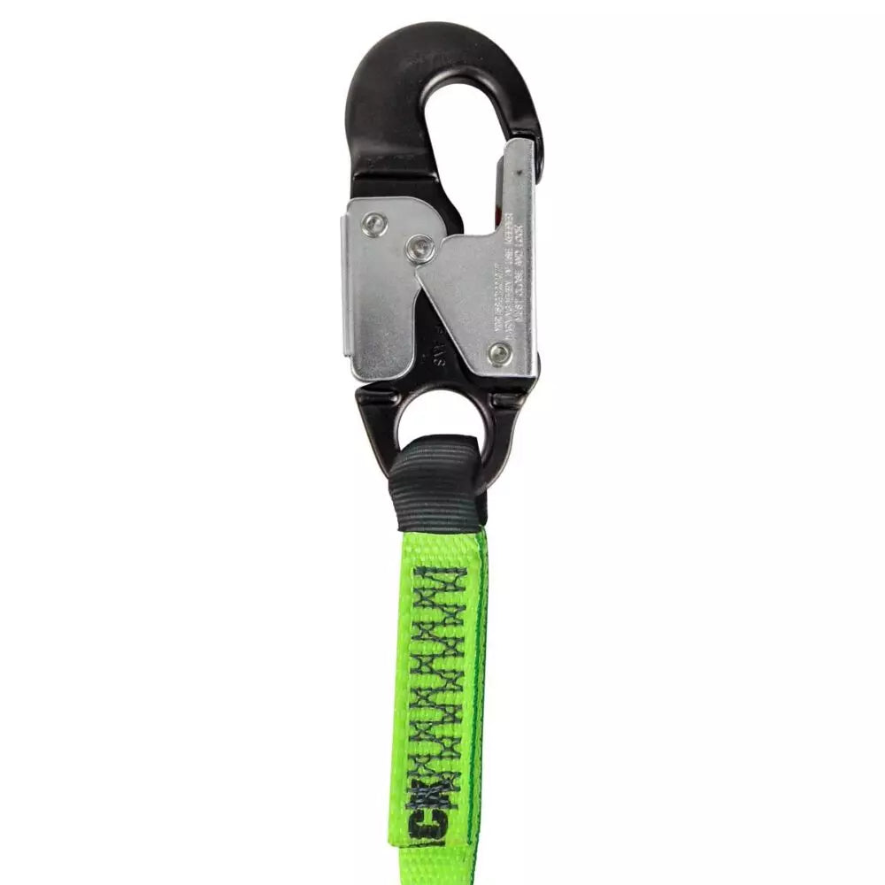 Latitude Tie-Back 6′ Single Web SRL-P: 9013, 37″ SL Tie-Back, Alu Snap Hook Safewaze