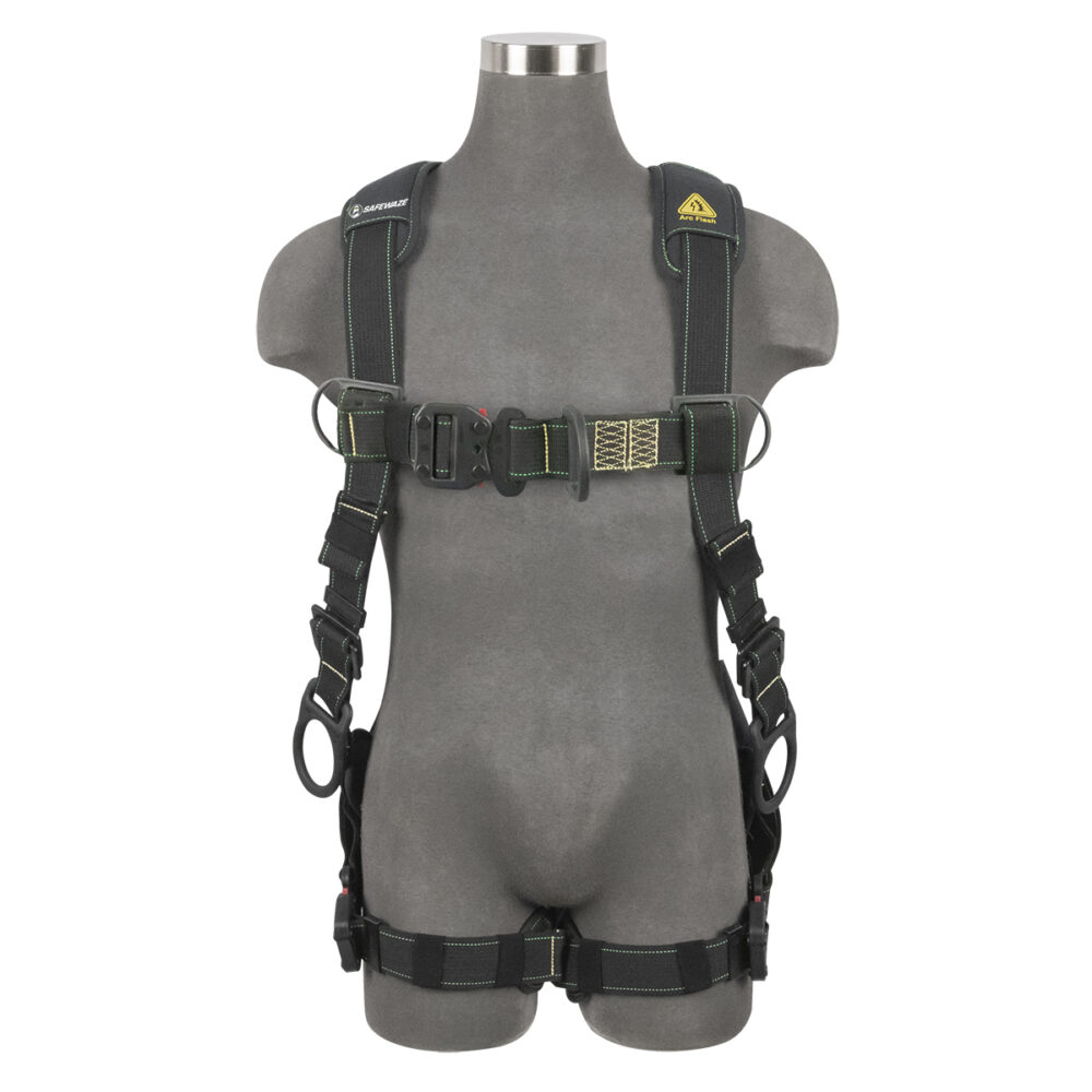 Arc Flash Full Body Harness: DE 3D, DE QC Chest, DE FD, DE QC Legs Safewaze