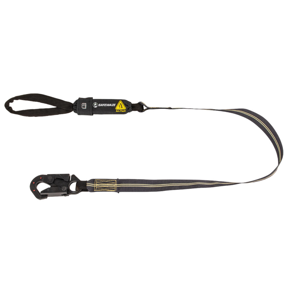 Arc Flash 6′ Energy Absorbing Lanyard: Aramid, Dielectric Snap Hook, Soft Loop Safewaze
