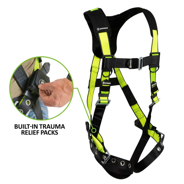 PRO Full Body Harness: 1D, MB Chest, TB Legs, Trauma Relief Safewaze