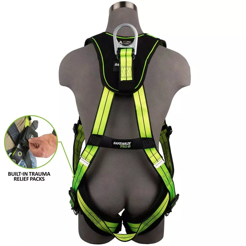 PRO+ Full Body Harness: 1D, QC Chest, TB Legs, Trauma Relief Safewaze
