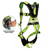 PRO+ Full Body Harness: 1D, QC Chest, TB Legs, Trauma Relief Safewaze