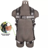 PRO+ Slate Full Body Harness: Alu 1D, Alu QC Chest/Legs, Trauma Relief Safewaze