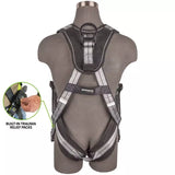 PRO+ Slate Full Body Harness: Alu 1D, Alu QC Chest/Legs, Trauma Relief Safewaze