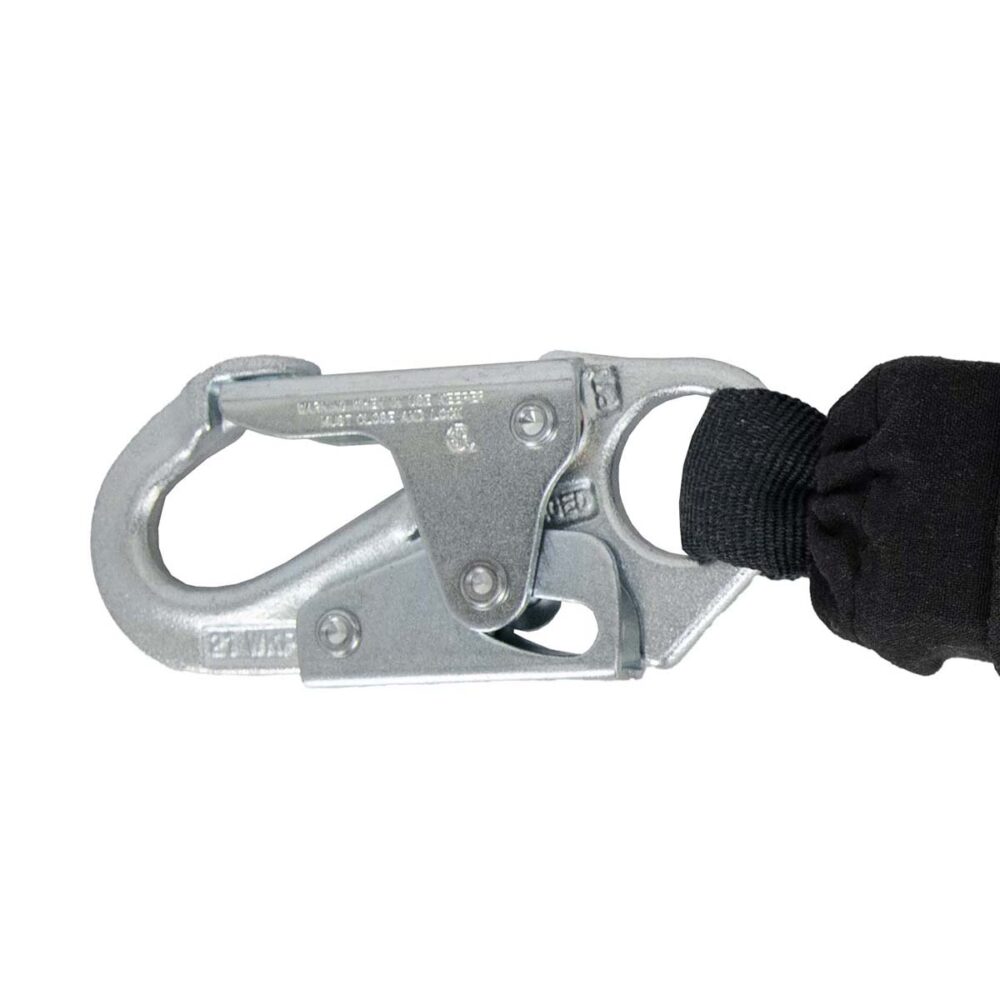 Arc Flash 6′ Energy Absorbing Lanyard: 12’FF, Aramid, Dual Leg, Tower Rebar Hook Safewaze