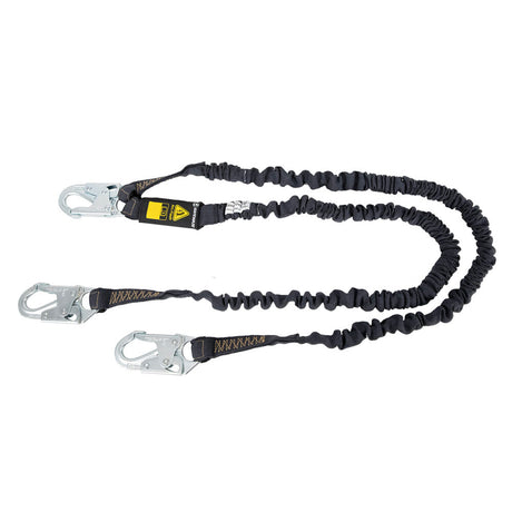 Arc Flash 6′ Internal Energy Absorbing Lanyard: Aramid, Dual Leg, Snap Hooks Safewaze
