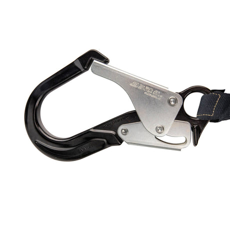 Arc Flash 6′ Internal Energy Absorbing Lanyard: Aramid, Dual Leg, Soft Loop, Alu Rebar Hook Safewaze