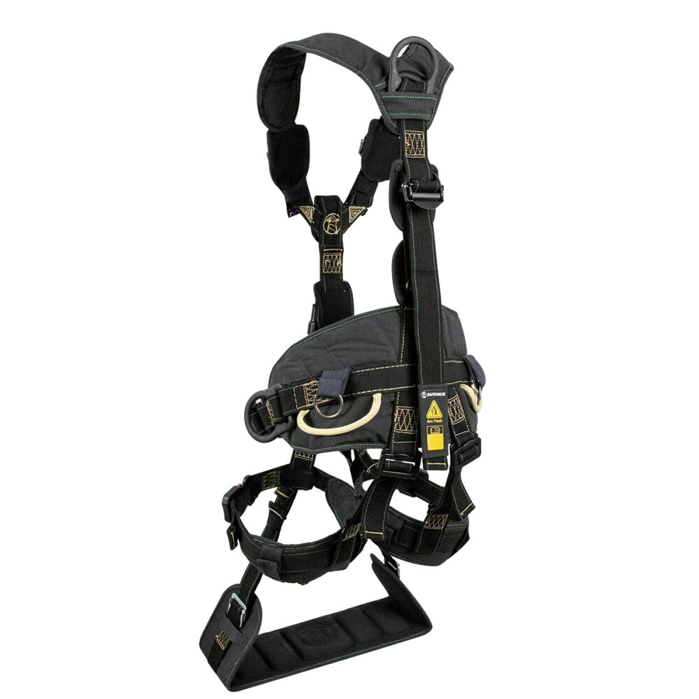 Arc Flash Wind & Tower Harness: 5D, Removable Seat, QC Legs Safewaze