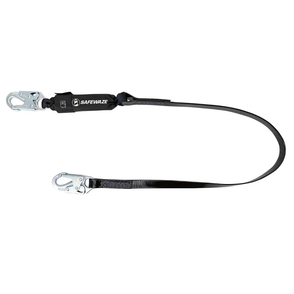 PRO-Shield 6′ Energy Absorbing Lanyard: Snap Hook Safewaze