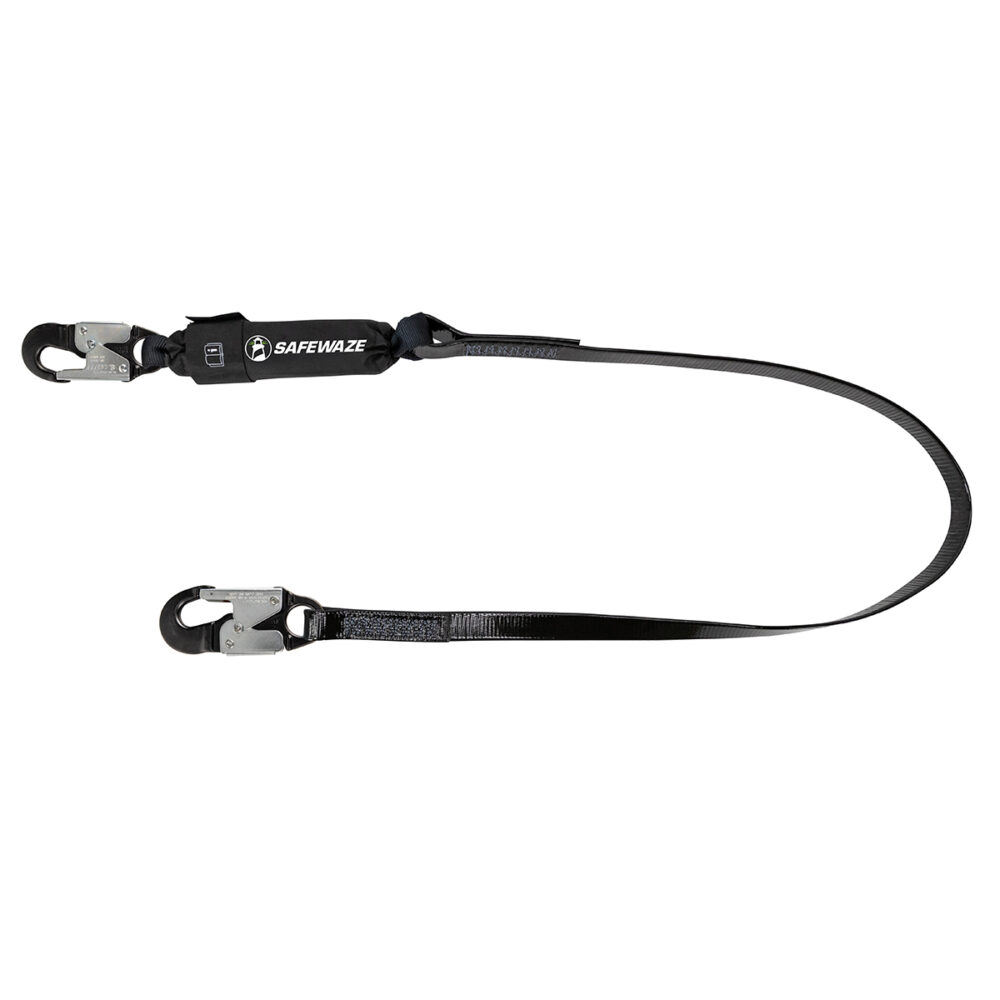 PRO-Shield 6′ Energy Absorbing Lanyard: Alu Snap Hook Safewaze