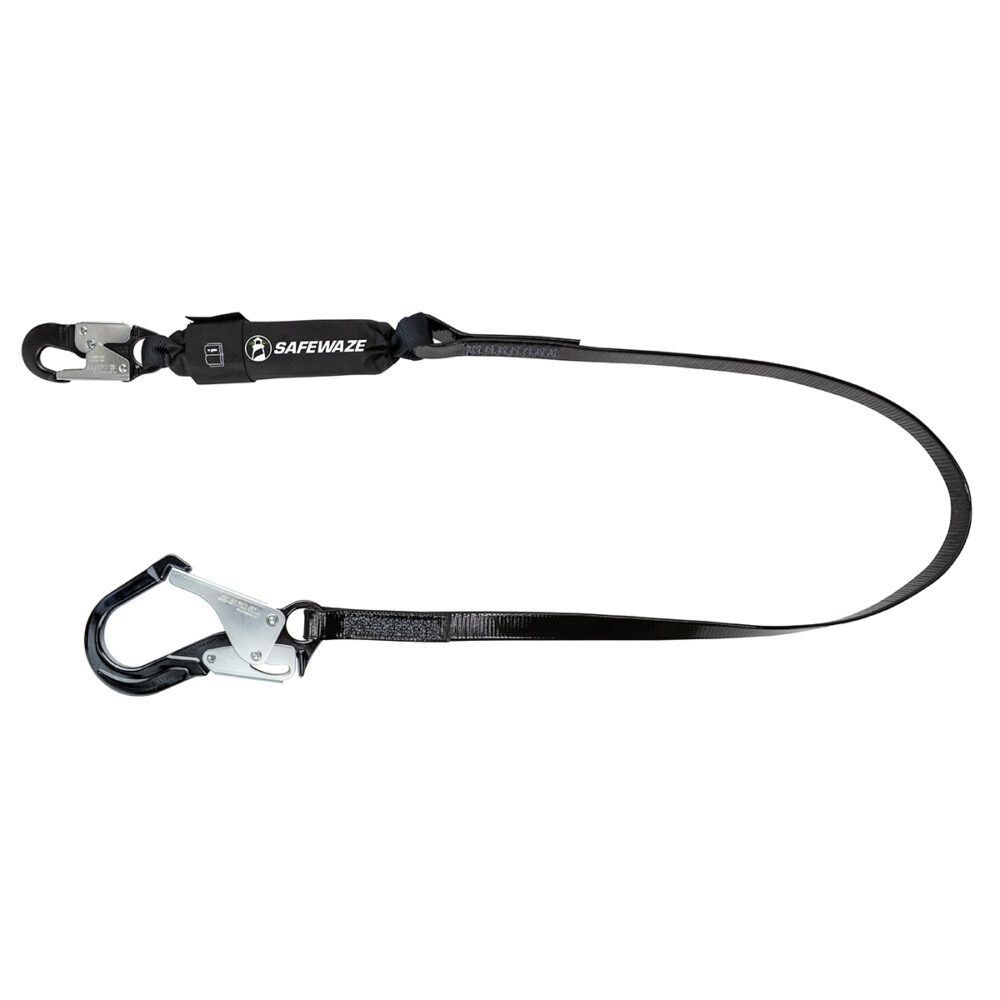PRO-Shield 6′ Energy Absorbing Lanyard: Alu Rebar Hook Safewaze