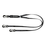 PRO-Shield 6′ Energy Absorbing Lanyard: Dual Leg, Alu Snap Hooks Safewaze