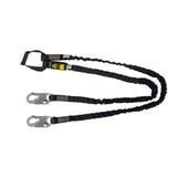 Arc Flash 6′ Internal Energy Absorbing Lanyard: Aramid, Dual Leg, Soft Loop, Snap Hook Safewaze