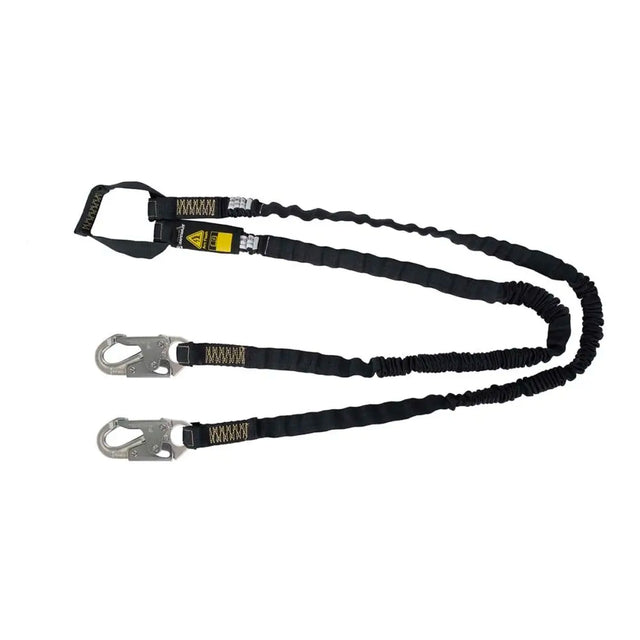 Arc Flash 6′ Internal Energy Absorbing Lanyard: Aramid, Dual Leg, Soft Loop, Snap Hook Safewaze