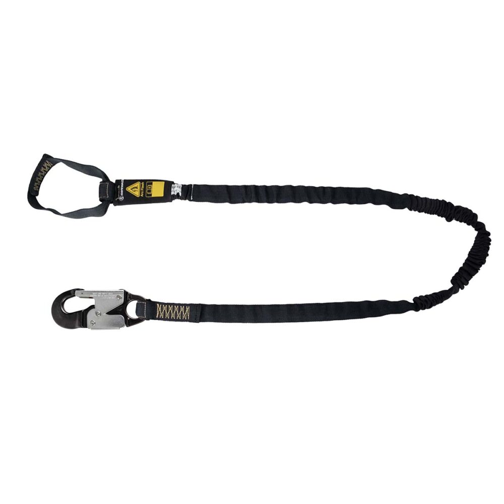 Arc Flash 6′ Internal Energy Absorbing Lanyard: Aramid, Soft Loop, Alu Snap Hook Safewaze