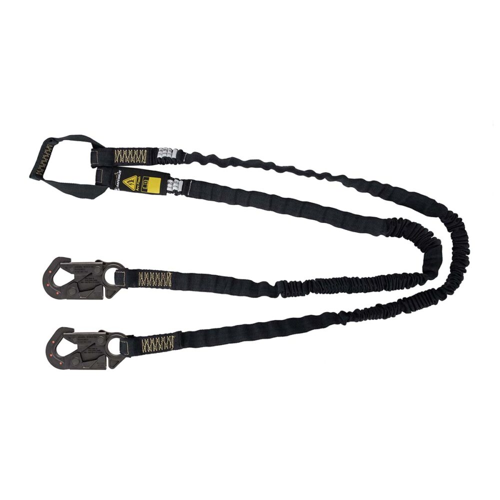 Arc Flash 6′ Internal Energy Absorbing Lanyard: Aramid, Dual Leg, Soft Loop, Dielectric Snap Hook Safewaze
