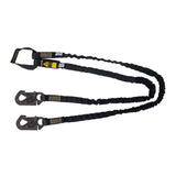Arc Flash 6′ Internal Energy Absorbing Lanyard: Aramid, Dual Leg, Soft Loop, Dielectric Snap Hook Safewaze
