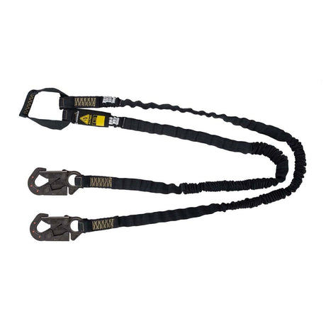 Arc Flash 6′ Internal Energy Absorbing Lanyard: Aramid, Dual Leg, Soft Loop, Dielectric Snap Hook Safewaze