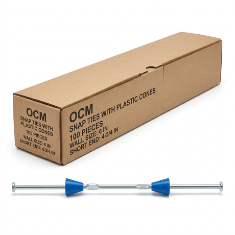 Snap Ties with Plastic Cones (100 Pieces) STSEC-6 OCM Short End (4-3/4") 6"